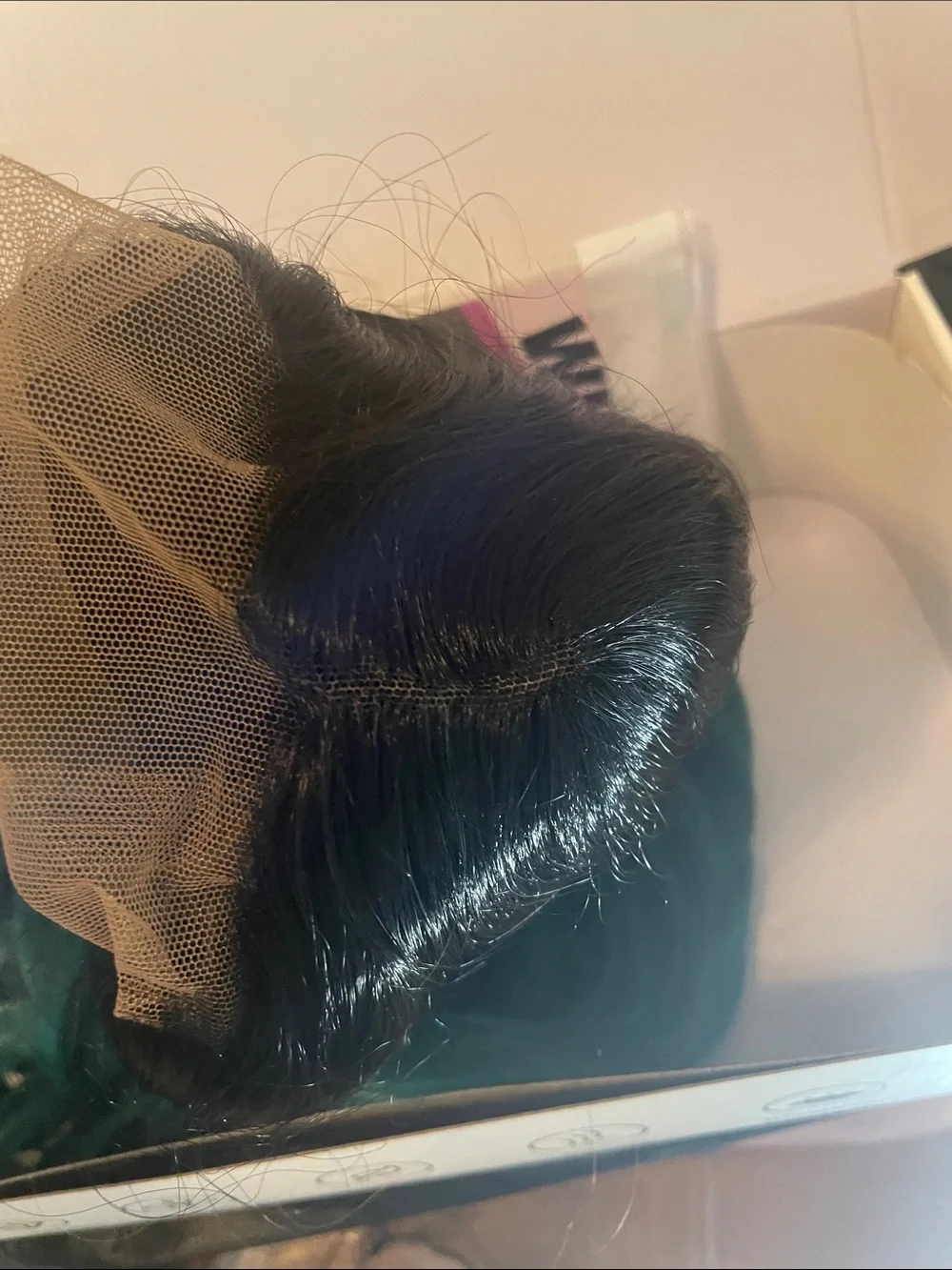 Black to Teal Ombre Synthetic    Lace Front Wig - Women's Hair